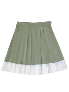 Green Pleated Short Skirt Black Tiered Skirt, Pleated Short Skirt, Puff Sleeves Top, Green Summer Dresses, Retro School, Steampunk Fashion Male, Gothic Skirts, Box Pleat Skirt, School Tops