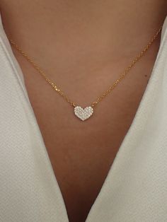 For Ready-to-ship items search here, https://etsy.me/39BDvMS CZ Heart Necklace / Tiny Heart Charm / 925 Sterling Silver Dainty Heart Necklace / Simulated Diamond Necklace About Features- * Made to order * Materials: 925 Sterling Silver * Gold color: Yellow Gold Plating, White Gold Plating, and Rose Gold Plating * Gemstones: Simulated diamonds (CZ) * Layaway Plan Available * SKU: N178 As a reference, I've included the widths of coins for your visual reference: Dime = 1.25mm Penny = 1.4mm Quarter Gold Diamond Heart Pendant Necklace With Delicate Chain, Cheap Delicate Heart-shaped Necklace, Dainty Heart-shaped Gold Diamond Necklace, Gold Heart-shaped Diamond Necklace With Single Diamond, Dainty Heart-shaped Necklace For Gift, Penny 1, Dainty Heart Necklace, Visual Reference, Heart Necklace Diamond