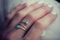 Turquoise ring Sterling silver ring stacking ring midi Bohemian Adjustable Stackable Turquoise Ring, Adjustable Stackable Bohemian Turquoise Ring, Adjustable Sterling Silver Turquoise Spiritual Ring, Adjustable Sterling Silver Spiritual Turquoise Ring, Elegant Stackable Turquoise Open Ring, Elegant Stackable Open Turquoise Ring, Dainty Hand-wrapped Silver Rings, Adjustable Stackable Turquoise Midi Rings, Silver Stackable Turquoise Ring With Open Shape