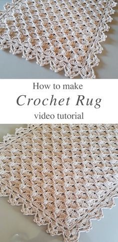 crochet rug with the words how to make