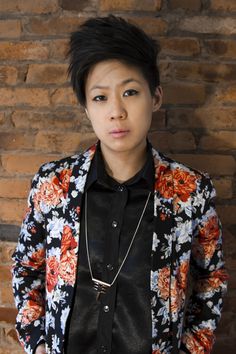 Style Profile: Angie Chuang, Brooklyn — Qwear Gender Neutral Fashion, Queer Fashion, Brand Board, Dark Floral, Neutral Fashion, Urban Chic, Seasonal Fashion, Style Profile, Alternative Fashion