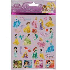 the disney princess stickers are on display