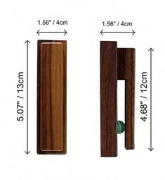 the door handle is shown with measurements for each piece in this image, and it's size