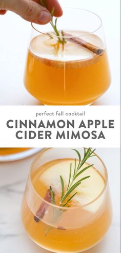 the perfect fall cocktail cinnamon apple cider mimosa is an easy and delicious way to enjoy it