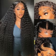 PRICES MAY VARY. 🎀Hair material: 13x6 Deep Wave Lace Frontal Wig 100% Unprocessed virgin Human Hair Pre Plucked With Baby Hair,Soft, Smooth and Shiny .No Tangles or Shedding ,No smell. 🎀13x6 HD Transparent Lace:13x6 HD transparent Swiss Lace Deep Wave Wig, Breathable, Protective, Real and Natural Look After Installation. 🎀Wig Cap: Medium Cap Size 22 Inch - 22.5 Inch,With 4 Combs and One Adjustable Straps Make It Easy to Install,Fits Most People and Saves Installation Time. 🎀Wigs Length:Deep Styling A Deep Wave Wig, 30in Deep Wave Wig, Water Wave Wig Wet Look, 14inch Deep Curly Wig, Water Wave 4x4 Closure Wig, Lace Front Wigs Human Hair, Deep Curly, Wave Wig, Curly Waves