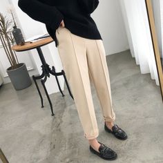 Brand Name: BGTEEVERPant Style: Pencil PantsMaterial: PolyesterMaterial: COTTONFit Type: RegularLength: Full LengthDecoration: PocketsOrigin: CN(Origin)Season: WinterWaist Type: HIGHModel Number: LY3933Pattern Type: SolidStyle: CasualFront Style: FlatFabric Type: BroadclothClosure Type: Elastic WaistGender: WOMENgender: womencolor: winter woolen pant Women Suit Pants, Pants Elegant, Women Trousers, Tracksuit Pants, Women Sweaters Winter, Pants Elastic Waist, Pencil Pants, Suit Pants, Hot Dress