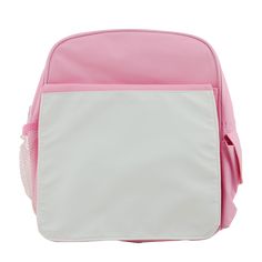 Made from 600D oxford material, an exceptionally durable and waterproof polyester material, these backpacks come with a front panel ready to decorate with a child’s name, photo, design, or to show school spirit. Perfect for school, day-care, or traveling. Customize to your preference. White area is available to to add any image you would like. Pink College Bag For Back To School, Pink Rectangular Backpack For Daycare, Rectangular Pink Backpack For Daycare, Rectangular Pink Bag For School Events, White Back To School Bag, Student Backpack For End Of School Year, Rectangular Pink School Event Bag, Customizable Softback School Bag, Customizable Standard Backpack For School