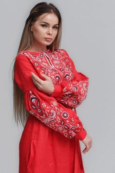 🌷 Step into elegance with our Red Embroidered Maxi Dress, a stunning piece that combines traditional charm with modern sophistication.  This formal maxi dress features exquisite floral embroidery that adds a touch of artistry and femininity. Crafted from high-quality fabric, it offers both comfort and breathability, making it perfect for any formal occasion.  The long sleeves provide an elegant silhouette, while the flowing design enhances movement and grace. Whether you're attending a wedding, a gala, or a special celebration, this embroidered maxi dress is sure to turn heads and make you feel fabulous. ----------------------------------------------------------------------------------------------------- 🌷Machine embroidery. Fabric: 100% linen -------------------------------------------- Formal Maxi Dress, Dress Traditional, Embroidered Maxi Dress, Maxi Dress Formal, Embroidery Fabric, Linen Dress, Dress Clothes For Women, Traditional Dresses, Formal Occasion