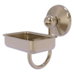 a brass toilet paper holder with a towel ring