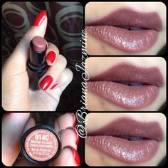 Wet n Wild 914C Cherry Lipstick, Brown Lipstick, Pink Lip Gloss, Makeup To Buy, Makeup Swatches, Kiss Makeup, Drugstore Makeup, Lipstick Makeup, Wet N Wild