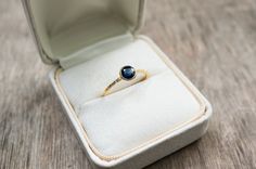 Deep Blue Montana Sapphire Engagement Ring by S. Kind & Co. Sapphire Ring Simple, Engagement Rings Simple Round, Round Blue Sapphire Ring, Recycled Gold Ring, Montana Sapphire Engagement, Montana Sapphire Engagement Ring, Sapphire Engagement Ring Set, Montana Sapphire Ring, Ethical Engagement Ring