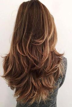 Brunette Ombre, Long Shag Haircut, Layered Hairstyles, Haircut Styles, Wavy Hairstyles, Short Hairstyle, Haircut For Thick Hair