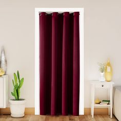 PRICES MAY VARY. SET DETAILS: Pack of single panel doorway curtain, measures 42 inch wide by 80 inch long with 6 silver metal grommets (1.6 inch inner diameter) on top, easy to install and slide smoothly. Pets have no problem to pass. PRIVACY GUARANTEE: Our thick doorway curtains work well in noise reducing and privacy protection. They can block out 95% light (darker color works better), avoid unwanted sight and noise, Get you a nice private personal space. MULTIPLE USAGE: Our closet door curtai Temporary Door, Curtains For Closet Doors, Insulated Door, Bedroom Closet Doors, Divider Curtain, Closet Curtains, Room Divider Curtain, Doorway Curtain, Door Bathroom