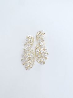 garden collection: golden trellis + mother of pearl flowers – Nicola Bathie Jewelry Luxury Mother Of Pearl Earrings In Flower Shape, Luxury Mother Of Pearl Flower-shaped Earrings, Nicola Bathie Mclaughlin, Nicola Bathie, Pearl Flowers, Glass Earrings, Wedding Wear, Mommy And Me, Sale Items