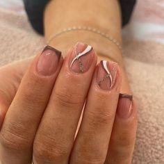 Biab Nail Ideas Autumn, Nails Biab Autumn, Autumn Biab Nail Designs, October Biab Nails, Biab Gel Nails Autumn, Square Acrylic Nails Autumn, Autumn Swirl Nails, Biab Short Nails Ideas, Short Square Autumn Nails