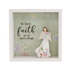 A Wood Frames Shadow Box Containing A Soft Pastel Wall Paper Background Printed With Florals And Containing A Uplifting Message.. 6 In H X 6 In W X 1.5 In D. Purchase includes One Wall Decoration. Angel Shadow, Pastel Walls, Box Wood, Uplifting Messages, Message Box, Wood Frames, Box Signs, Paper Background, Made Of Wood