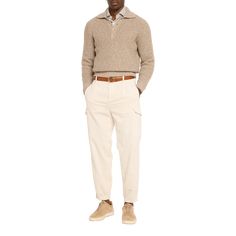 Brunello Cucinelli waffle knit polo sweater in wool and cashmere Spread collar Four-button placket Genuine mother-of-pearl buttons Long sleeves Ribbed cuffs and hem Pullover style Wool/cashmere Made in Italy Classic Winter Polo Sweater With Button Cuffs, Classic Polo Sweater With Button Cuffs For Winter, Elegant Winter Polo Sweater With Button Cuffs, Classic Wool Polo Sweater With Button Cuffs, Wool Polo Sweater With Buttons For Work, Winter Wool Polo Sweater With Button Cuffs, Luxury Winter Polo Sweater For Work, Luxury Winter Polo Sweater For Workwear, Luxury Polo Sweater For Winter Workwear