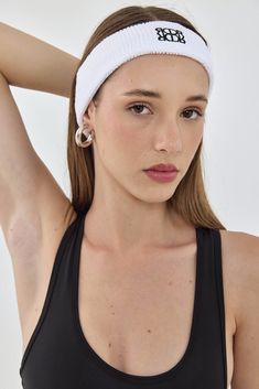 Active headband. The perfect accessory to tie in your active look all together. 100% Cotton Color: White Care: Machine wash cold. Wash with like colors. Do not bleach. Dry in shade. How to measure yourself Sporty Cotton Sweatband Headband, Sporty Headband With Sweatband, One Size, Sporty Headband With Sweatband, Casual Sports Headband, One Size Fits Most, Casual Sports Headband One Size Fits Most, Sporty Gym Headband With Sweatband, Sporty Sweatband Headband For Gym, Trendy Cotton Sweatband Headband, White Sports Headband With Sweatband