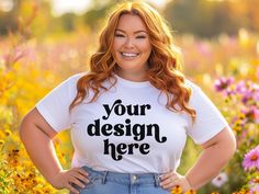 🌼 Ready to bring some springtime vibes to your designs? This white Bella Canvas 3001 t-shirt mockup features a beautiful model in a meadow of wildflowers - because who doesn't love a bit of flower power, right? 🌸 **Buy the whole spring wildflower bundle here: https://www.etsy.com/listing/1695660307** **This is an INSTANT DIGITAL DOWNLOAD. No physical item will be sent. Which means no waiting, no shipping, just smiles!  🌟What You Get🌟 - White Bella Canvas 3001 T-Shirt Mockup - Instant and (su Spring Season Branded Short Sleeve T-shirt, Spring Short Sleeve T-shirt With Branding, Spring Short Sleeve Branded T-shirt, Branded Short Sleeve T-shirt For Spring, White Custom Print T-shirt For Spring, Wildflower Aesthetic, Free T Shirt Design, Spring Wildflowers, Aesthetic Lifestyle