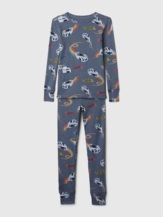 Kids Organic Cotton Hot Wheels PJ Set Multicolor Cotton Crew Neck Sets, Multicolor Cotton Sets With Crew Neck, Gap Cotton Top With Cartoon Print, Pj Pants, Gap Kids, Pesticides, Pj Sets, Toddler Boys, Organic Cotton