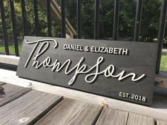 a wooden sign that says, personalized and engraved