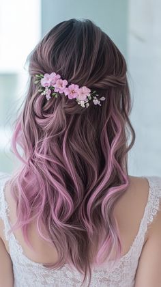 Add soft pink balayage to the back of your hair for a subtle and chic look. Visit our page for tips on achieving this beautiful style. Save this pin for balayage inspiration! Tags: #SoftPinkBalayage #HairColor #ChicLook Balayage Inspiration, Highlights Subtle, Pink Hair Ideas, Pink Goddess, Pink Hair Color Ideas, Down Hairstyles For Long Hair, Balayage Long Hair, Pink Hair Color