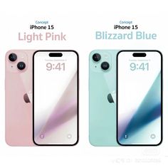 three iphones with different colors and sizes