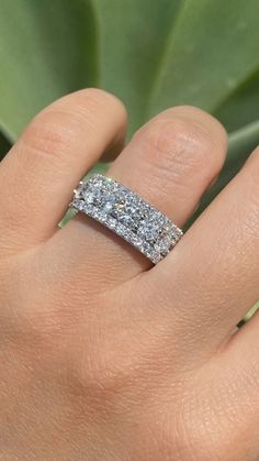 Up for sale is a Beautiful Diamond Round Brilliant Cut 3 Row Prong Eternity Band 6.00CT T.W. is for a Size 7 Specifications: -Model #: MC-R5955 -Metal Types Available: Platinum, 18K, 14K White Gold, Yellow Gold, Rose Gold -Band Width: 8 MM -Gold Weight: 10.5 Grams (Approximate weight depending on finger size) -Total Diamond Weight Varies on Finger Size: For Size 6 : 6.00 Carats ( Center 0.25CT Each ) -Color: F -Clarity: SI The Stone count and carat shown here are approximate. They will slightly Eternity Rings Round Cut, Luxury Brilliant Cut Engagement Band, Luxury White Gold Eternity Band For Wedding, Luxury Round Wedding Bands, Luxury Platinum Eternity Band For Wedding, Luxury Round Cut Eternity Band For Formal Occasions, Luxury Diamond White Eternity Band For Anniversary, Luxury Eternity Band With Vvs Clarity For Anniversary, Luxury Round Band Diamond Ring