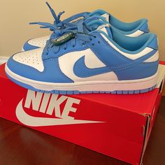 Nike Dunk Low Retro Men’s Size 8 Mens Sneakers. White/University Blue-White Carolina Dd1391 102 Blue Low-top Basketball Shoes With Abzorb Midsole, Classic Blue Sneakers With Rubber Sole, Classic Blue Lace-up Sneakers, Classic Blue Sneakers With Contrast Sole, Classic Blue Skate Shoes With Rubber Sole, Blue Low-top Sneakers With Contrast Sole, Classic Blue Low-top Skate Shoes, Classic Blue Low-top Sneakers, Classic Blue Low-top Custom Sneakers