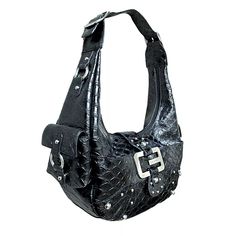 Vintage 90s Y2K Guess Black Purse Vegan G logo O-Ring Studded Chunky Hardware | eBay Guess Shoulder Bag, Y2k Black, Guess Bags, Black Purses, O Ring, Bags Handbags, Bag Lady, Shoe Accessories, Women Accessories