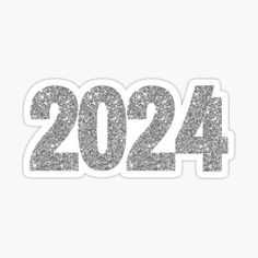 the number 4200 in silver glitter sticker