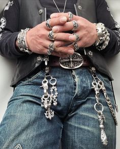 Biker Chain, Notes Style, Concept Clothing, Biker Rings, Men Stylish Dress, Aesthetic Ideas