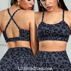 Fitted Leopard Print Activewear For Workout, Leopard Print Stretch Athleisure Activewear, Stretch Leopard Print Athleisure Activewear, Casual Leopard Print Activewear For Workout, Sporty Outfit, Ankle Stretches, Full Length Pants, Sports Bra And Leggings, Legging Pants