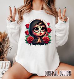 White Crew Neck Top With Cartoon Print Sublimation, White Crew Neck T-shirt With Digital Sublimation Design, Design Girl, Pet Accessories, Art Collection, Bathing Beauties, Electronic Accessories, Purses And Bags, Music Clothes