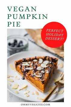 the cover of vegan pumpkin pie is shown