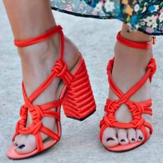 Excellent, Like New Condition Cabi Red Rope Block Heels Size: Us 7 Color: Bright Red Flaws: None To Note Features: Block Heels Wrapped In Red Rope, Looks Like They Were Only Tired On Never Worn Outside. Strap That Wraps Around The Ankle. Measurements Upon Request. Smoke-Free Home, Fast Shipper! Red Closed Toe Heels For Summer, Summer Red Heels With Red Sole, Red Heels With Red Sole For Summer, Summer Block Heel With Red Sole, Summer Block Heels With Red Sole, Summer Block Heel Shoes With Red Sole, Spring High Heel Sandals With Red Sole, High Heel Sandals With Red Sole For Spring, Red Evening Sandals For Summer