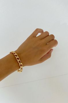 Details: BRASS - hand dipped in a 14k gold plate Id Bracelets, Black Spinel, Bracelet Clasps, Love Bracelets, Gold Filled Chain, Fashion Advice, Delicate Bracelet, Sterling Silver Bracelets, Chain Link