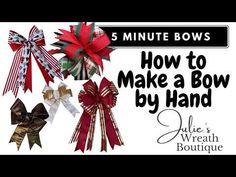 five minute bows how to make a bow by hand for the holidays and christmas season