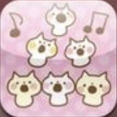 an app icon with cats and music notes