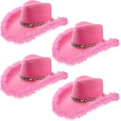 PRICES MAY VARY. Size details: the pink cowboy hat is approx 38 x 32 x 15 cm/ 14.96 x 12.6 x 5.9 inch ( L x W x H ), the head circumference approximately 60 cm/ 23.62 inch, suitable for most women and girls, the neck drawstring can be adjusted, you can adjust the length according to your need Quality material: the texan western cowgirl hat is made of felt, which is lightweight, durable and sturdy, comfortable to wear, not easy to fade or deform, great for party dress up or wear out in daily Feat Cheap Pink Western Hat Bands, Fun Pink Hats For Country Events, Fun Pink Hat For Country Events, Fitted Pink Hat For Rodeo, Pink Fitted Hat For Rodeo, Pink Fedora For Country Events, Pink Wide Brim Mini Hats For Rodeo, Pink Short Brim Mini Hats For Country Events, Pink Mini Hat For Summer Rodeo