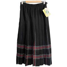 Nwt Pendleton Vintage 90s Pleated Wool Black Holiday Plaid Skirt Size 14 Tall New Old Stock! Vintage Early 90s Pendleton Midi Virgin Wool Skirt. Pleated Skirt Reveals The Holiday Tartan When Walking And Seated. Side Zip And Button. Please Note The Measurements Below As Sizes Vary Greatly With Vintage Pieces. There Is An Imperfection Tag On The Garment Noting One Of The Pleats Is Narrower Than The Rest On The Back Of The Garment; Refer To Photos. The Imperfection Is Not Noticeable. Brand: Pendlet Tartan Midi Skirt, Tartan Pleated Skirt, Long Wool Skirt, Long Plaid Skirt, Blue Plaid Skirt, Long Midi Skirt, Grunge Skirt, Blue Midi Skirt, Plaid Wool Skirt