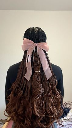 Bows And Braids, Coquette People, Single Braids Hairstyles, Hair Baddie, 4c Natural Hairstyles Short, Diy Hair Wig, Short Box Braids Hairstyles