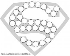 the letter s is made up of circles in the shape of a superman's head