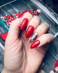 Christmas Gel Nails, Christmas Nails Acrylic, Xmas Nails, Pretty Acrylic Nails, Chic Nails, Short Acrylic Nails, Nail Arts, Best Acrylic Nails, Cute Acrylic Nails