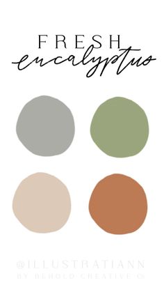 the color palette for fresh encapplatoo is shown in three different shades