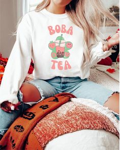 This boba sweatshirt with boba tea distressed design on it makes a great gift for a boba lover. It is also available in a vintage boba shirt. These all make cute gifts ❤︎ Ideal for any situation, a unisex heavy blend crewneck sweatshirt is pure comfort. These garments are made from polyester and cotton. This combination helps designs come out looking fresh and beautiful. The collar is ribbed knit, so it retains its shape even after washing. There are no itchy side seams on these sweaters. 50% Co Teacher Thanksgiving, Teachers Thanksgiving, 2nd Grade Teacher, Teacher Sweatshirt, Pumpkin Sweatshirts, Retro Sweatshirts, First Grade Teachers, Thanksgiving Shirt, Teacher Tees