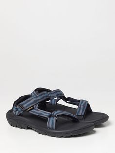 Sandals TEVA Men color Blue Teva Sandals, Sandals For Men, Teva Shoes, Italian Fashion Designers, Blue Sandals, Mens Sandals, Shoes Men, Italian Fashion, Blue Black