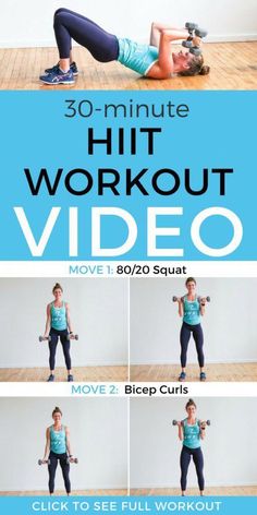 the 30 - minute hiit workout video is great for beginners to do this