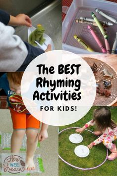 the best rhyming activities for kids to do in the kitchen or playroom