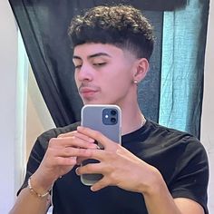 Edgar Mid Taper, Hair Taper Fade, Men Fade Haircut, Curly Hair Boys, Fade Curly Hair, Curly Hair Taper, Edgar Haircut